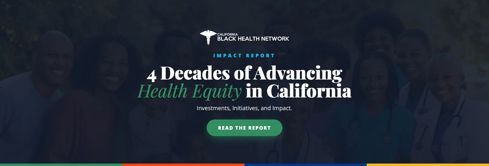 Cover of the California Black Health Network impact report: 4 Decades of Advancing Health Equity in California